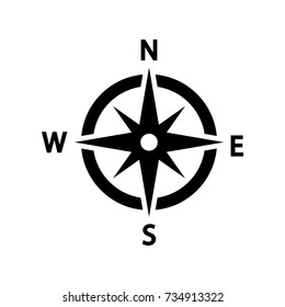 Vector Compass Rose North South East Stock Vector (royalty Free) 645090343