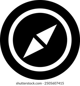 Compass vector icon with arrows