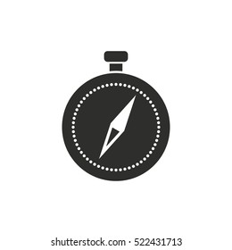 Compass vector icon. Black illustration isolated on white background for graphic and web design.