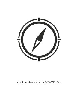 Compass vector icon. Black illustration isolated on white background for graphic and web design.