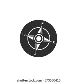 Compass vector icon. Black illustration isolated on white background for graphic and web design.