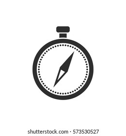 Compass vector icon. Black illustration isolated on white background for graphic and web design.