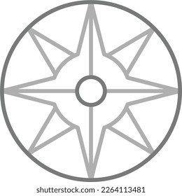 Icono vectorial de brújula. Se puede usar para imprimir, móviles y aplicaciones web.