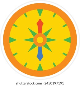 Compass vector icon. Can be used for printing, mobile and web applications.