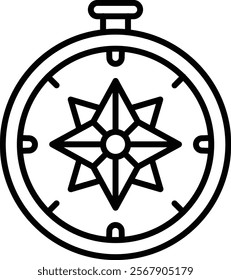 Compass vector icon. Can be used for printing, mobile and web applications.