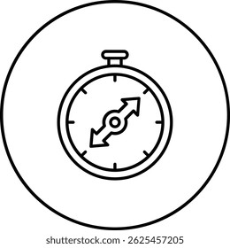 Compass vector icon. Can be used for printing, mobile and web applications.