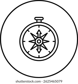 Compass vector icon. Can be used for printing, mobile and web applications.