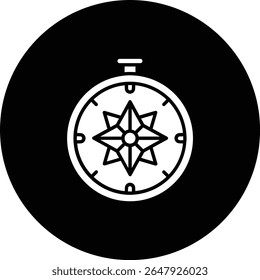 Compass vector icon. Can be used for printing, mobile and web applications.