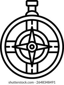 Compass vector icon. Can be used for printing, mobile and web applications.