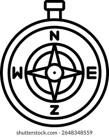 Compass vector icon. Can be used for printing, mobile and web applications.
