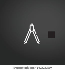 Compass vector icon. Compass concept stroke symbol design. Thin graphic elements vector illustration, outline pattern for your web site design, logo, UI. EPS 10.