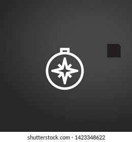 Compass vector icon. Compass concept stroke symbol design. Thin graphic elements vector illustration, outline pattern for your web site design, logo, UI. EPS 10.