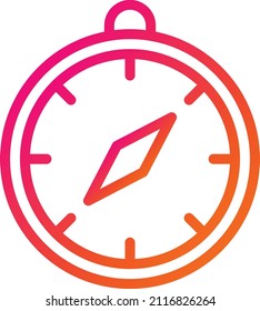Ilustración de diseño de iconos de vectores de brújula