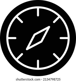 Ilustración de diseño de iconos de vectores de brújula