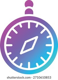 Ilustración de diseño de icono de Vector de brújula