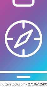 Ilustración de diseño de icono de Vector de brújula