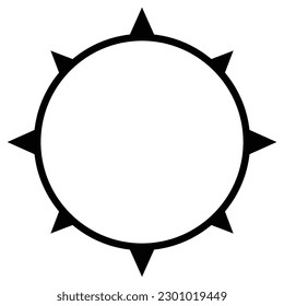 Compass vector icon design. Wind rose flat icon.