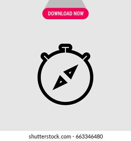 Compass vector icon, Device of determining place symbol. Simple, modern flat vector illustration for mobile app, website or desktop app 