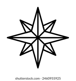 Kompass - Vektorgrafik-Symbol. Richtungen der Welt, Wind Rose	