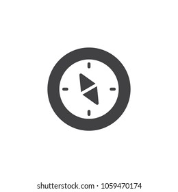 Compass vector icon. filled flat sign for mobile concept and web design. Navigation simple solid icon. Symbol, logo illustration. Pixel perfect vector graphics