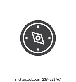 Compass vector icon. filled flat sign for mobile concept and web design. Compass glyph icon. Navigation symbol, logo illustration. Vector graphics