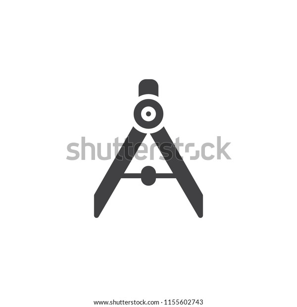 Compass vector icon. filled\
flat sign for mobile concept and web design. Architect simple solid\
icon. Drawing divider symbol, logo illustration. Vector\
graphics