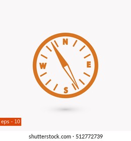 compass vector icon, flat design best vector icon