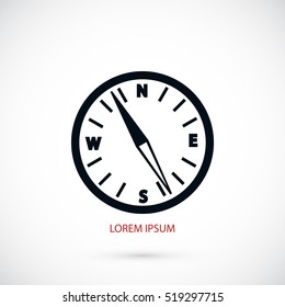 compass vector icon, flat design best vector icon