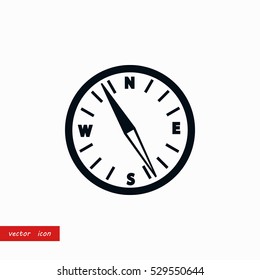 compass vector icon, flat design best vector icon