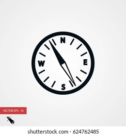 compass vector icon, flat design best vector icon