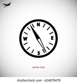 compass vector icon, flat design best vector icon