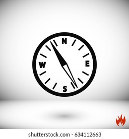 compass vector icon, flat design best vector icon