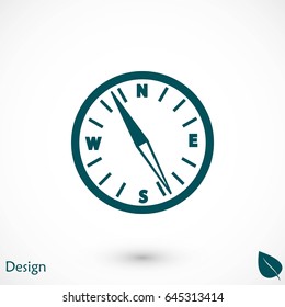 compass vector icon, flat design best vector icon