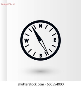compass vector icon, flat design best vector icon