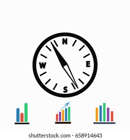 compass vector icon, flat design best vector icon