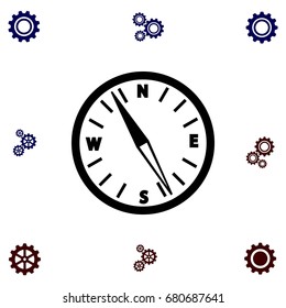 compass vector icon, flat design best vector icon