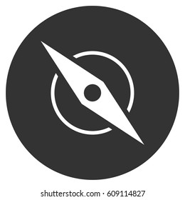 Compass vector icon. Flat gray symbol. Pictogram is isolated on a white background. Designed for web and software interfaces.