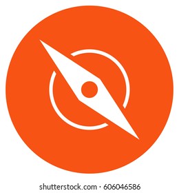 Compass vector icon. Flat orange symbol. Pictogram is isolated on a white background. Designed for web and software interfaces.