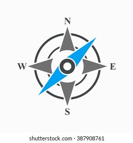 Compass   vector icon. Illustration isolated on white  background for graphic and web design.
