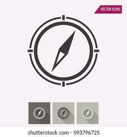 Compass vector icon. Illustration isolated for graphic and web design.