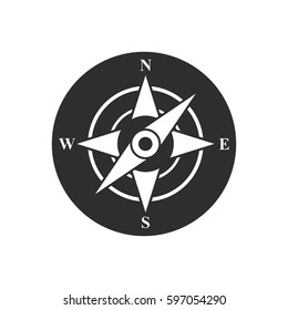Compass vector icon. Illustration isolated for graphic and web design.