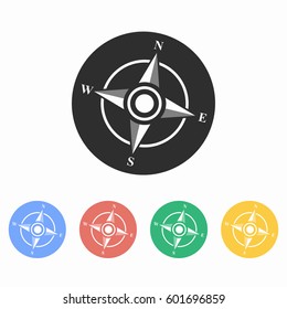 Compass vector icon. Illustration isolated for graphic and web design.