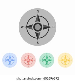 Compass vector icon. Illustration isolated for graphic and web design.