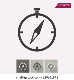Compass vector icon. Illustration isolated for graphic and web design.