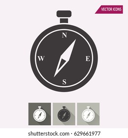 Compass vector icon. Illustration isolated for graphic and web design.