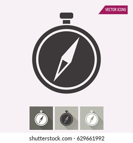 Compass vector icon. Illustration isolated for graphic and web design.