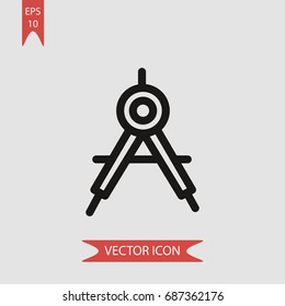 Compass vector icon, illustration symbol