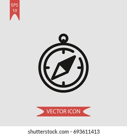 Compass vector icon, illustration symbol