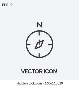 Compass vector icon illustration. Ui/Ux. Premium quality. 