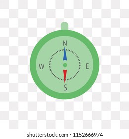 Compass vector icon isolated on transparent background, Compass logo concept